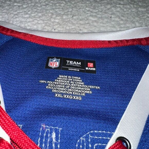 NFL Team Apparel Womens New York Giants #80 Cruz Rhinestone Shirt XXL NWOT - Picture 7 of 10